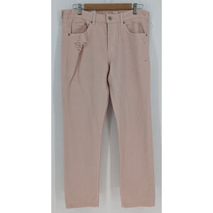 NEW NWT Sz 30 H&M Boyfriend Low Waist Pale Pink Jeans Button Up 864